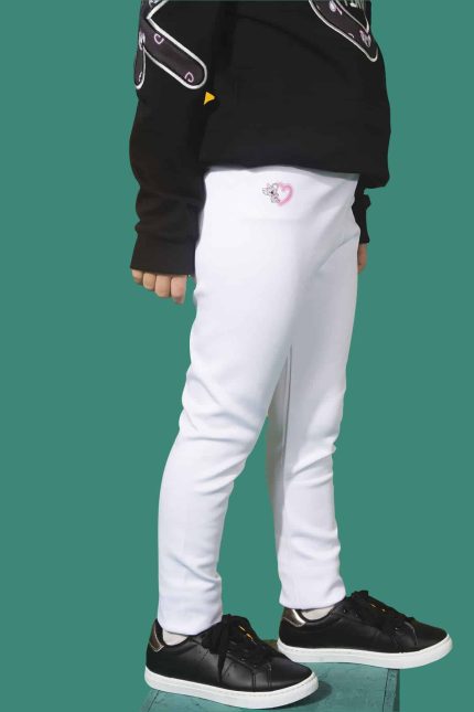 logo baskılı scuba beyaz tayt 2-min