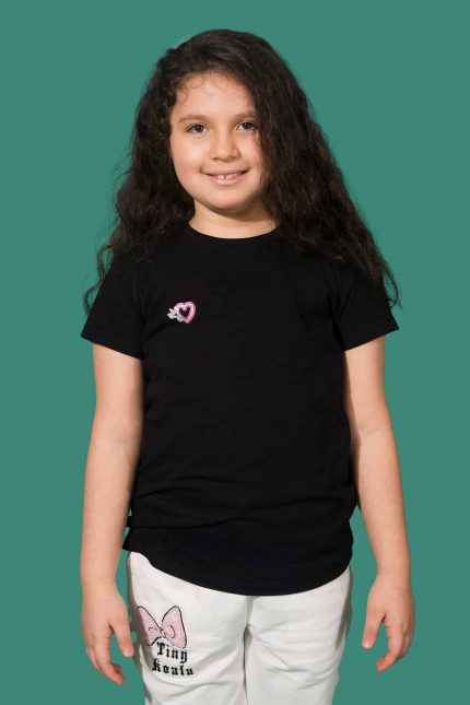 logo baskılı siyah tshirt 1-min